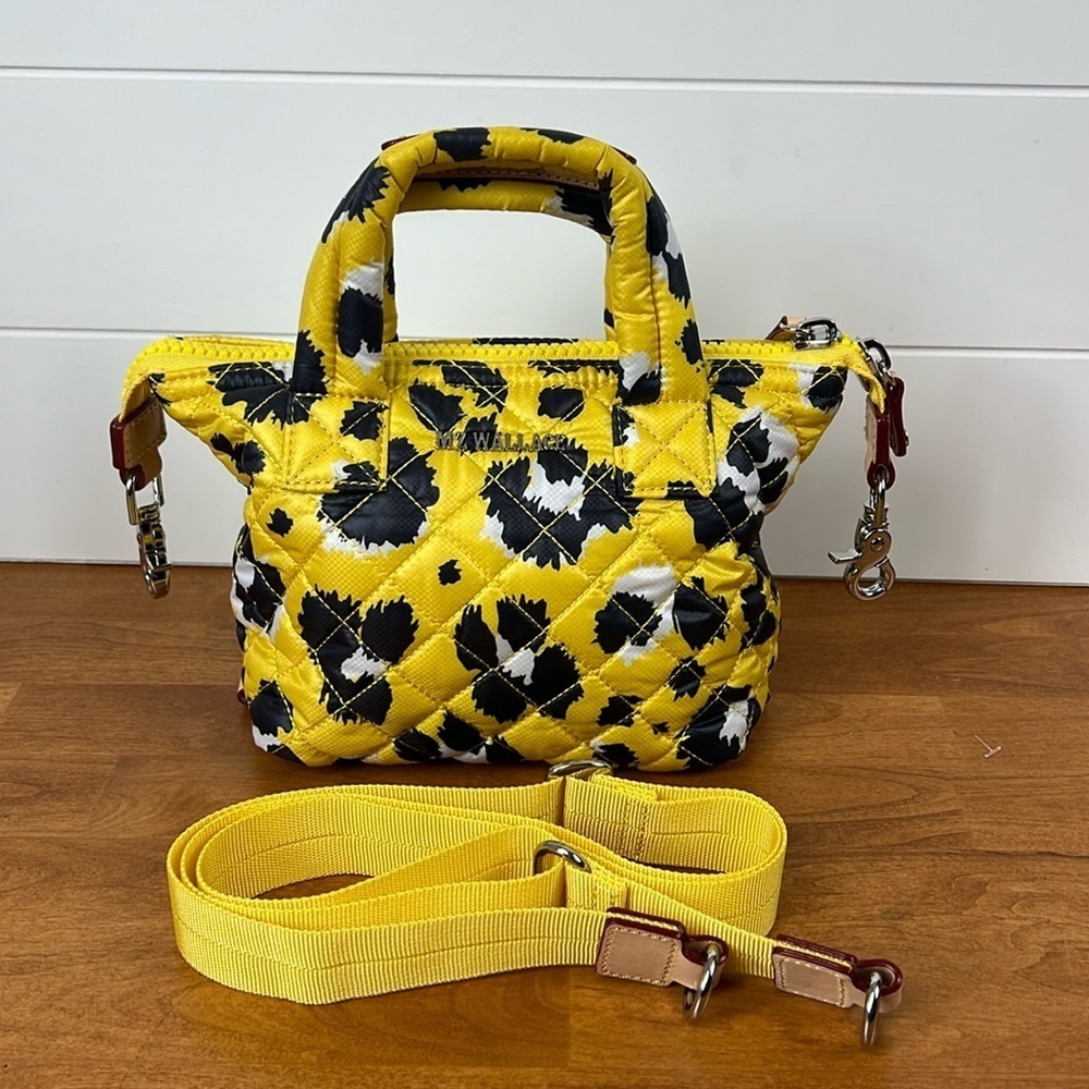 MZ Wallace micro Sutton yellow leopard print NWOT